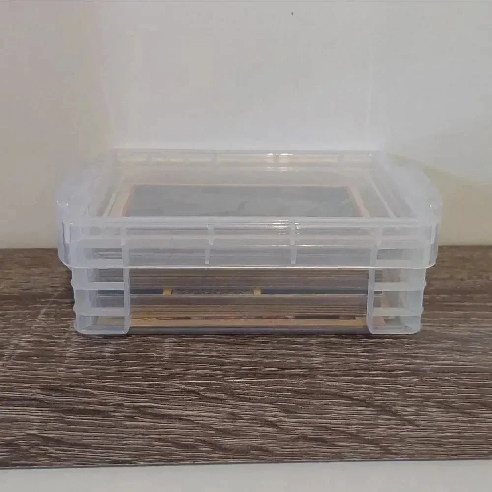 Football Trading Cards Plastic Container with snap lids lot of 10